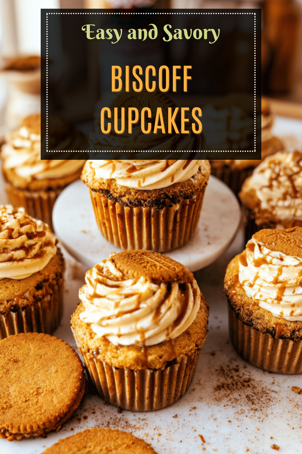 Biscoff Cupcakes With Creamy Biscoff Buttercream Frosting Recipe 7 Biscoff Cupcakes