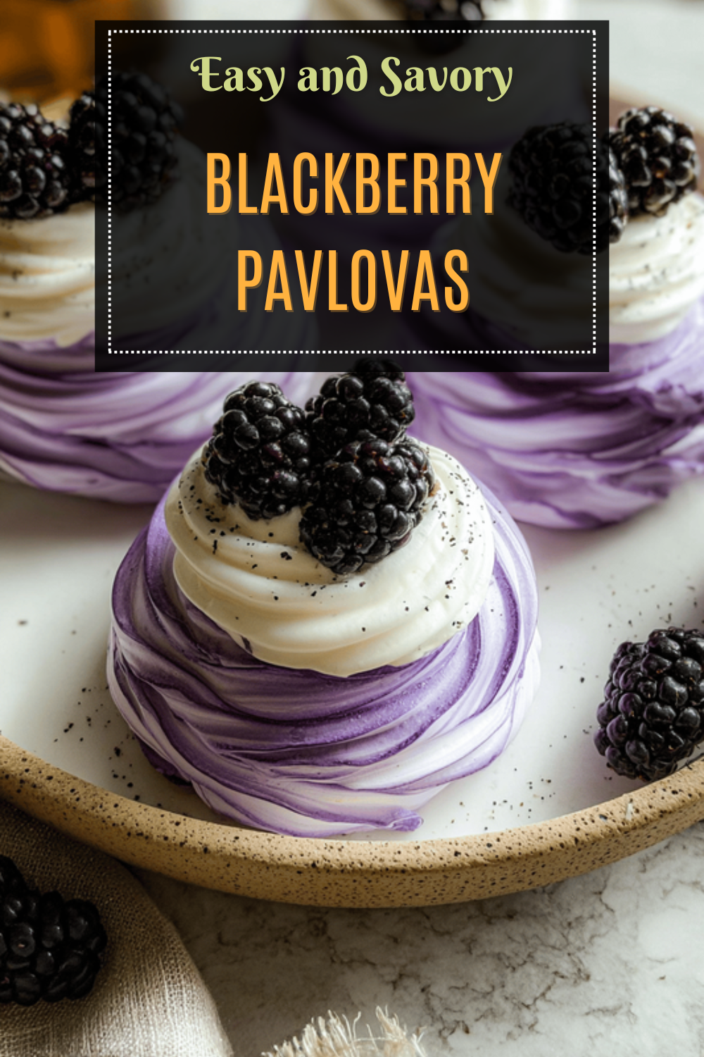 Blackberry Pavlovas Recipe With Fresh Berries And Creamy Toppings 7 Blackberry Pavlovas