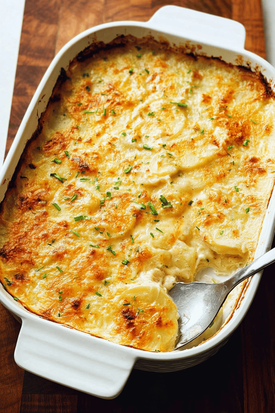 Au Gratin Potatoes Recipe With Creamy Cheese And Crispy Topping 6 Au Gratin Potatoes