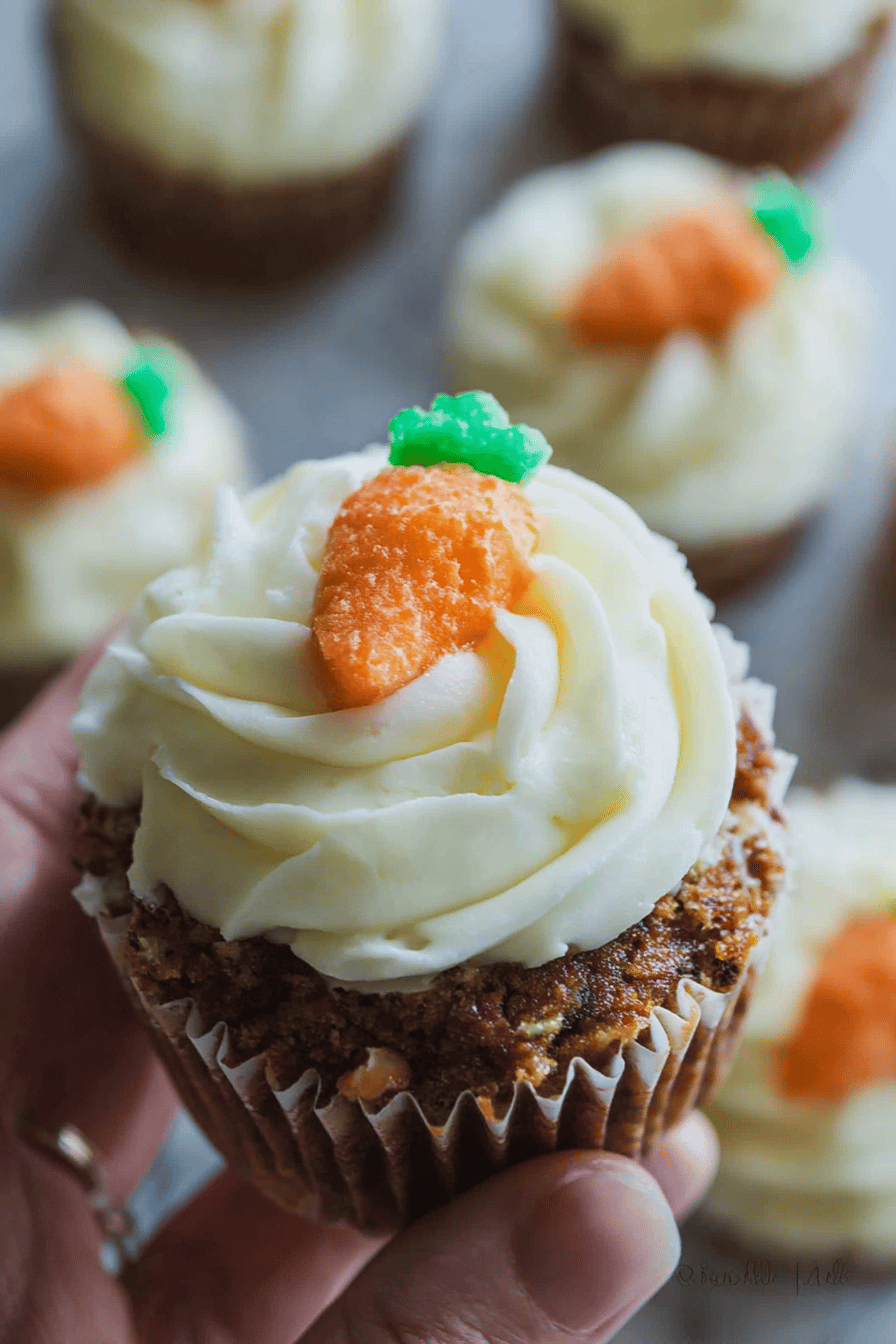 Carrot Cake Cupcakes Recipe With Cream Cheese Frosting 6 Carrot Cake Cupcakes