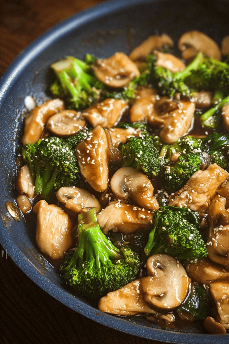 Chicken And Broccoli Stir Fry With Simple Homemade Sauce 6 Chicken Broccoli Mushroom Stir Fry