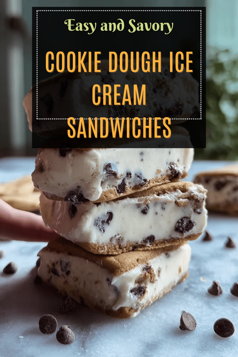 Cookie Dough Ice Cream Sandwiches Recipe With Homemade Cookie Dough Filling 7 Cookie Dough Ice Cream Sandwiches