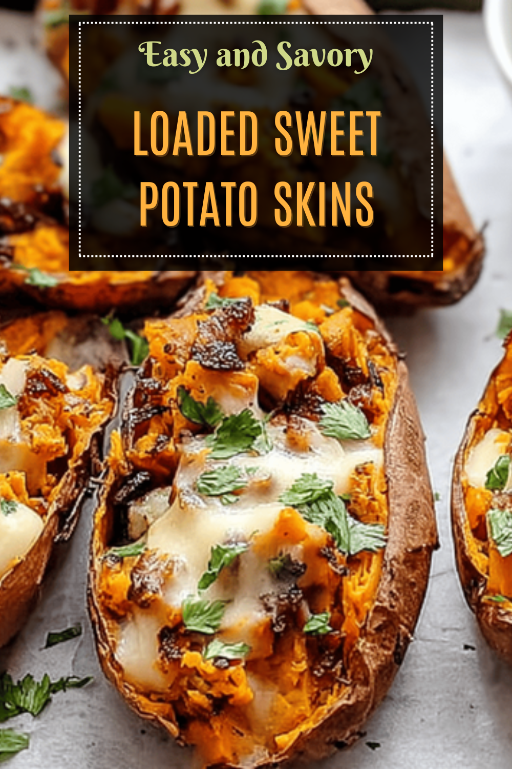Loaded Sweet Potato Skins Recipe With Savory Toppings And Cheese 7 Loaded Sweet Potato Skins