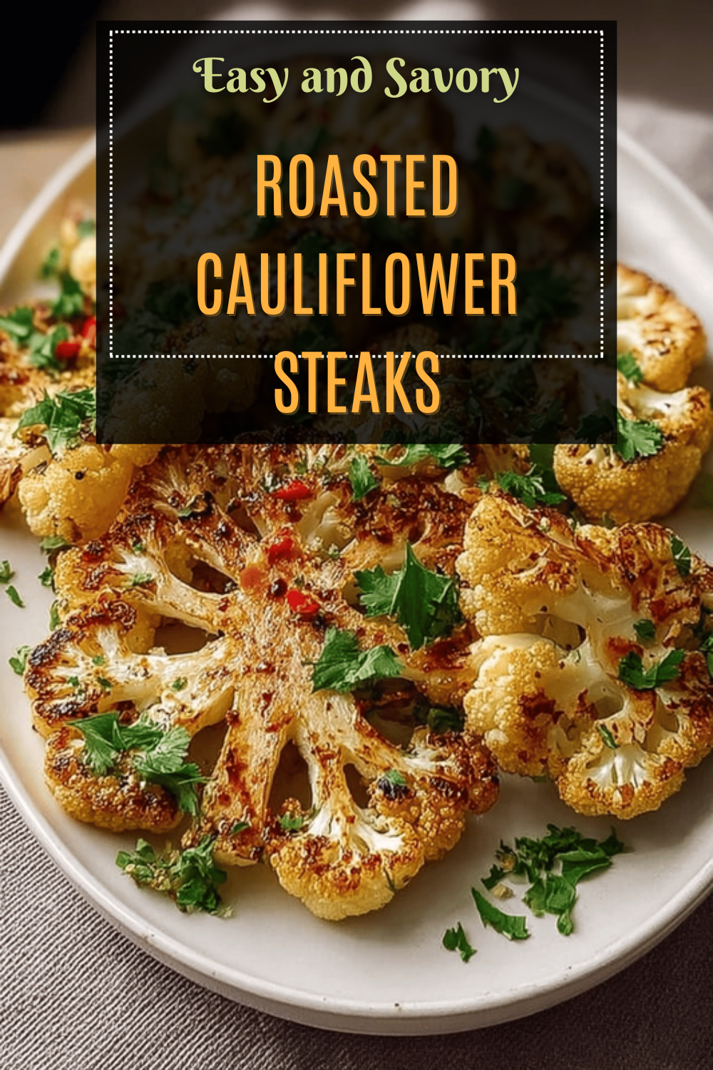 Oven Baked Cauliflower Steak Recipe With Simple Seasonings And Crispy Texture 7 Roasted Cauliflower Steaks