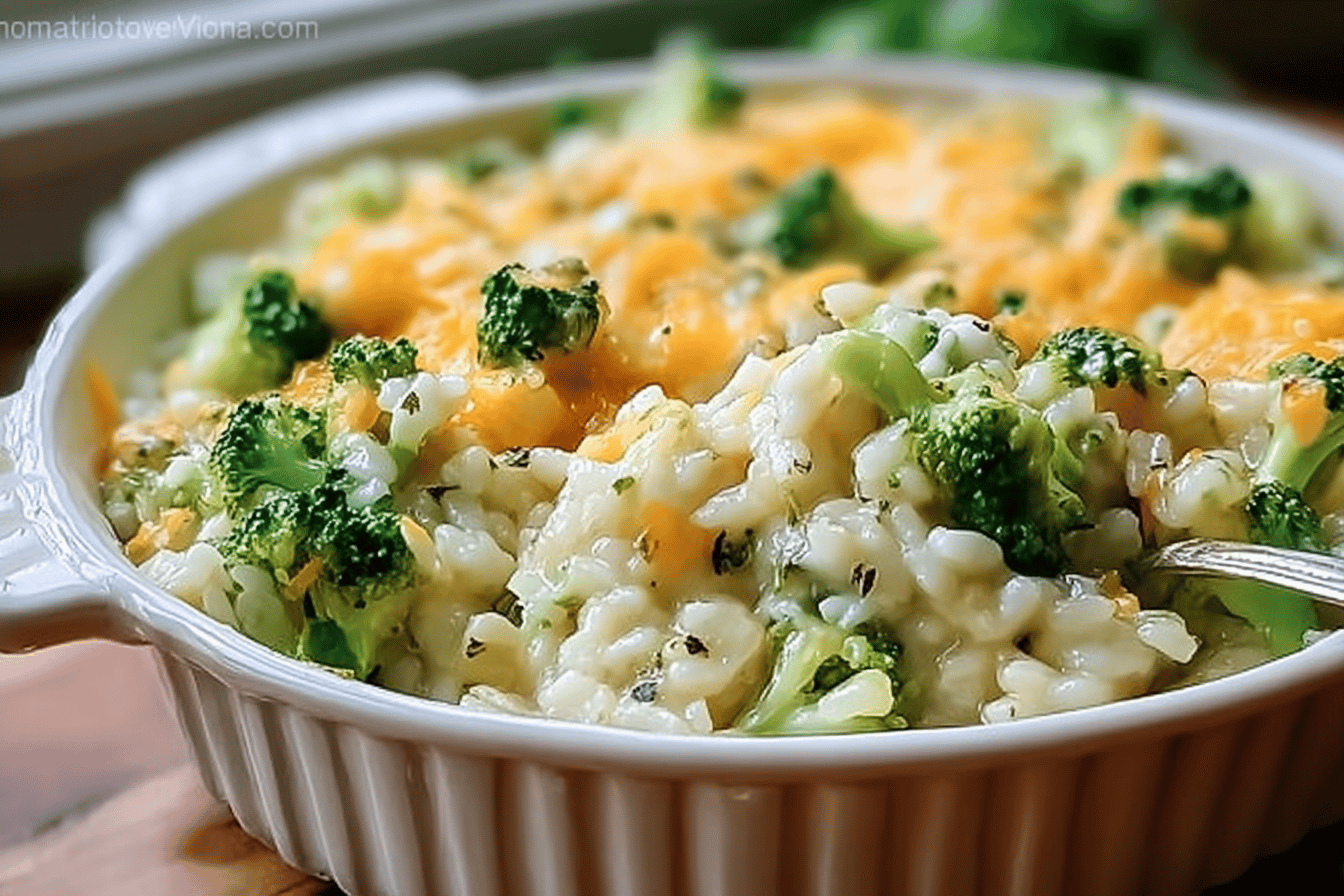 Cheesy Broccoli Rice Casserole Recipe With Creamy Melted Cheese 6 Broccoli Cheese Rice Casserole