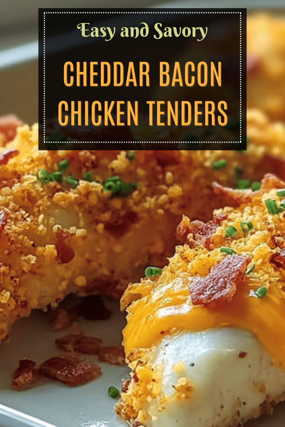 Cheddar Bacon Chicken Tenders Recipe With Crispy Golden Crust 7 Cheddar Bacon Chicken Tenders