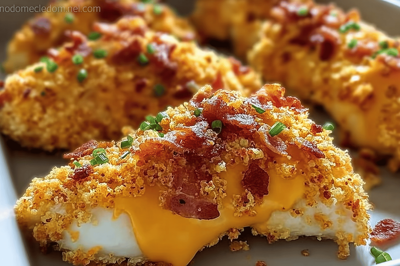 Cheddar Bacon Chicken Tenders Recipe With Crispy Golden Crust 6 Cheddar Bacon Chicken Tenders