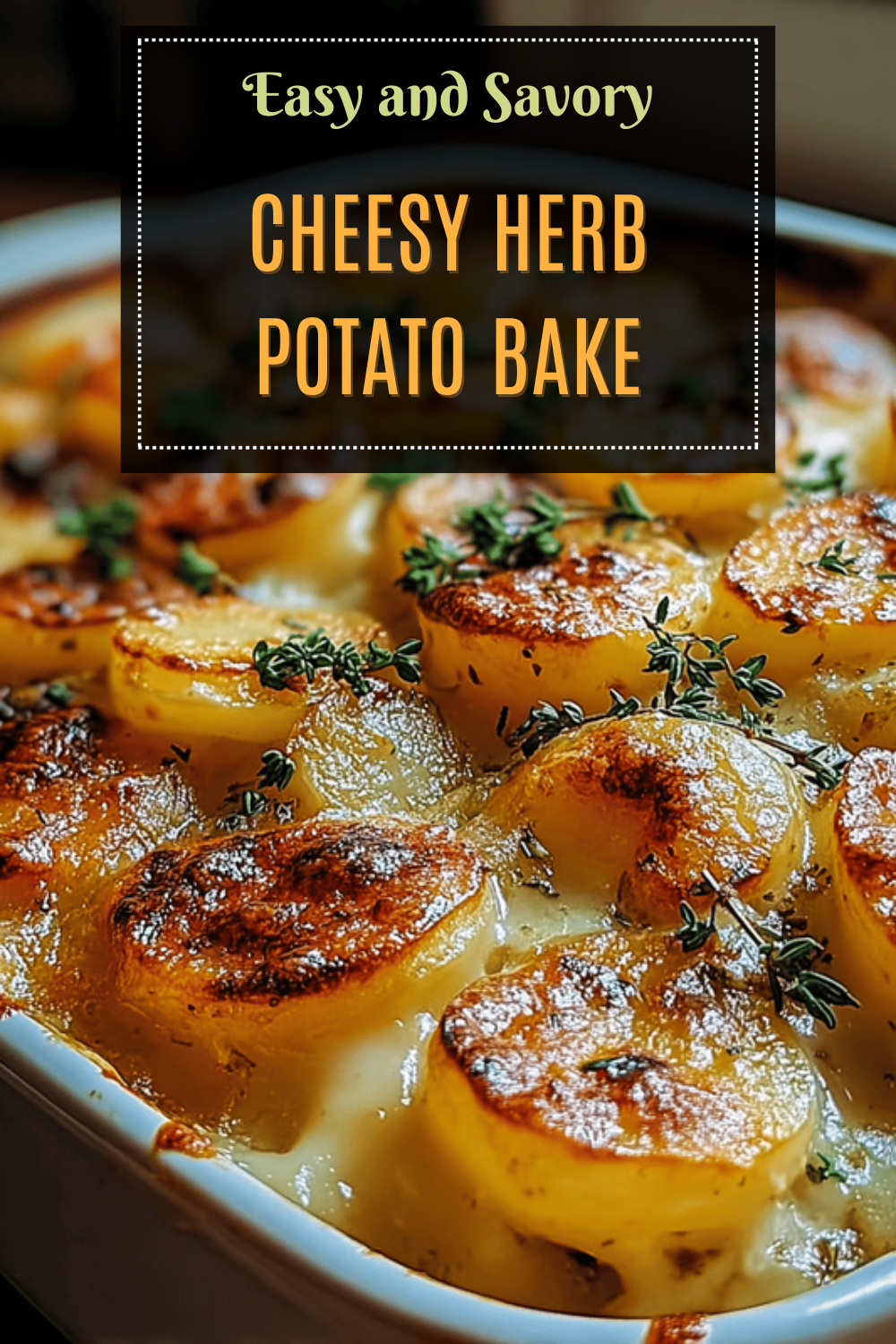 Cheese And Herb Potato Gratin With Creamy Garlic Sauce 7 Cheesy Herb Potato Bake