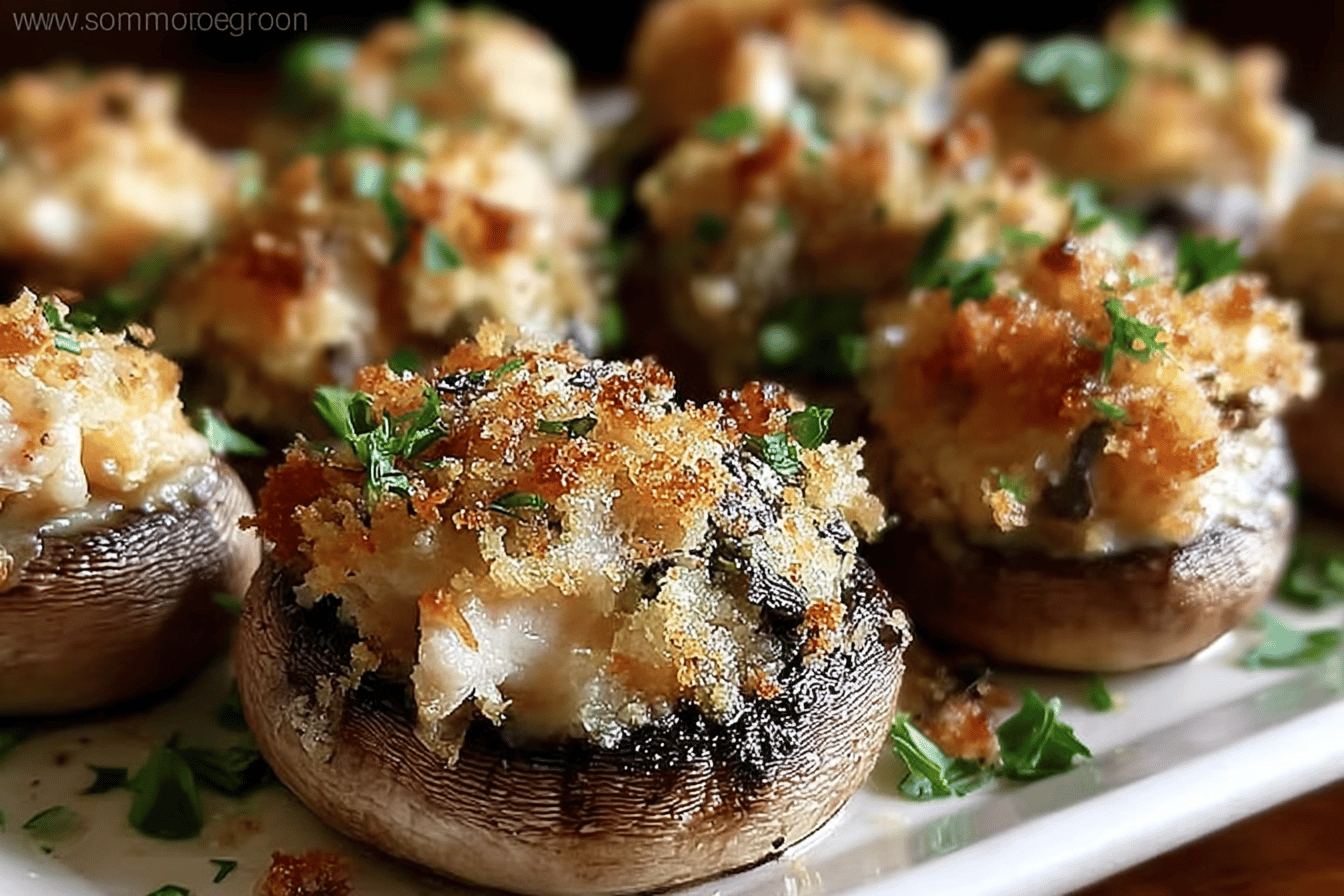 Creamy Crab Stuffed Mushrooms Recipe For A Delicious Appetizer 6 Crab Stuffed Mushrooms