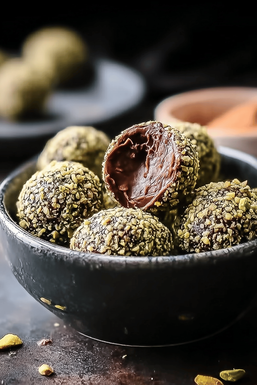 Dubai Chocolate Balls With Rich Pistachio Kunefe Filling Recipe 6 Dubai Chocolate Balls