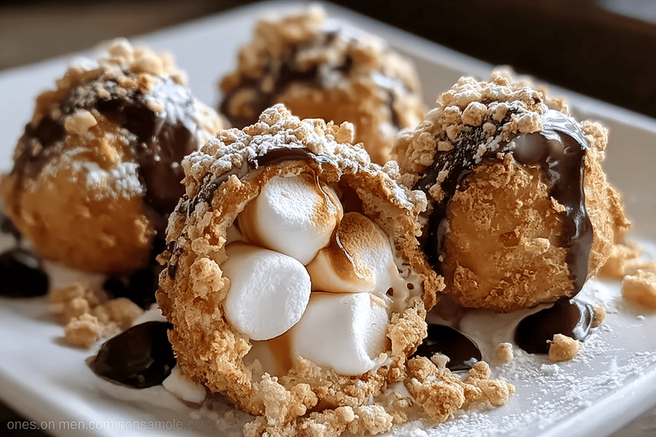 Fried Smores Bombs Recipe With Gooey Chocolate And Marshmallow Filling 6 Fried Smores Bombs