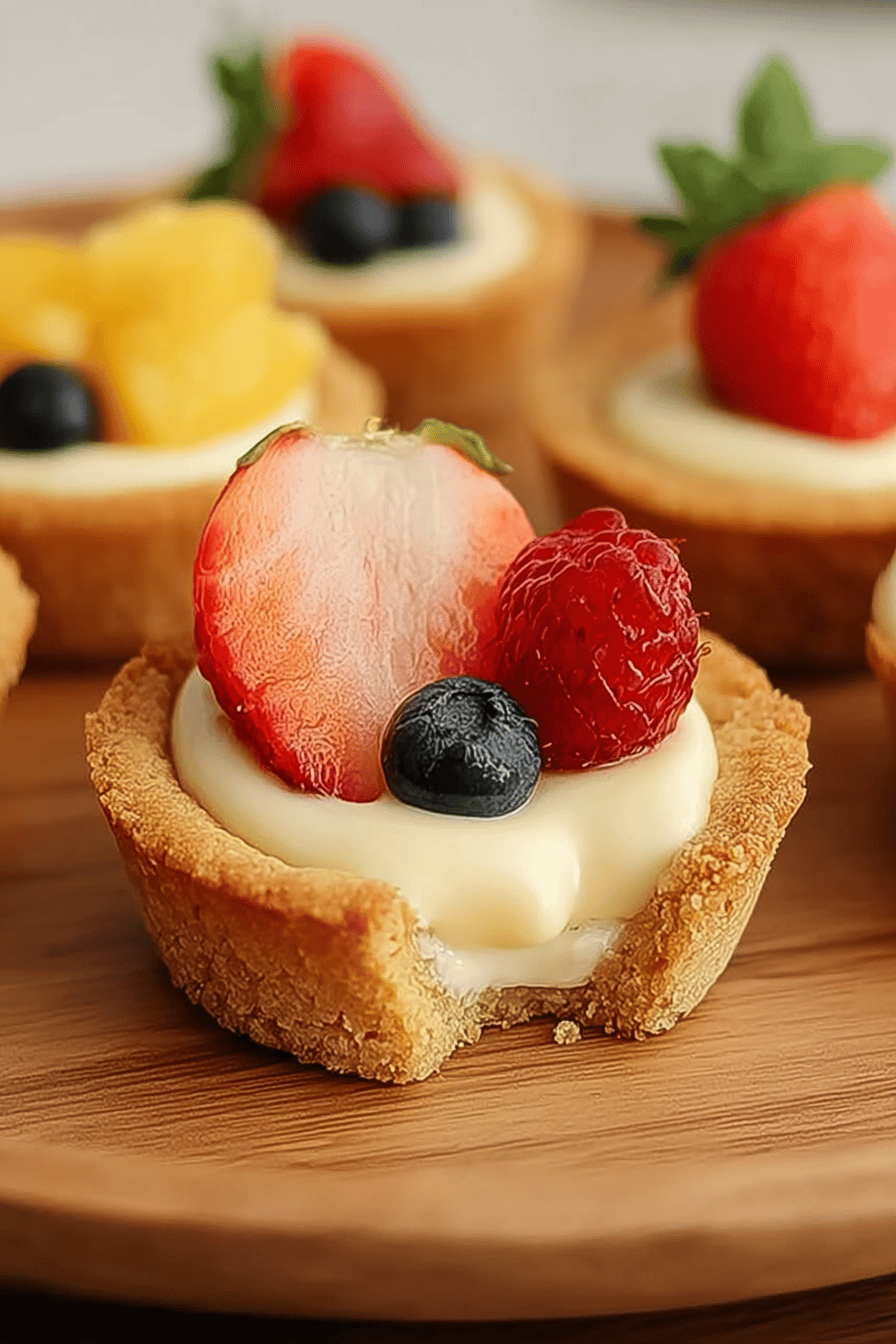 Fruit Cheesecake Cookie Cups