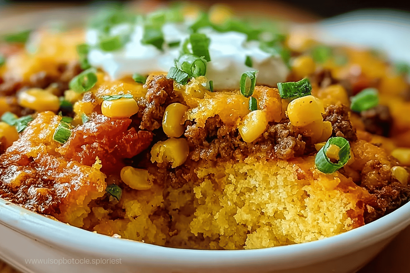 Mexican Cornbread Casserole With Ground Beef And Cheesy Flavors 6 Mexican Cornbread Casserole
