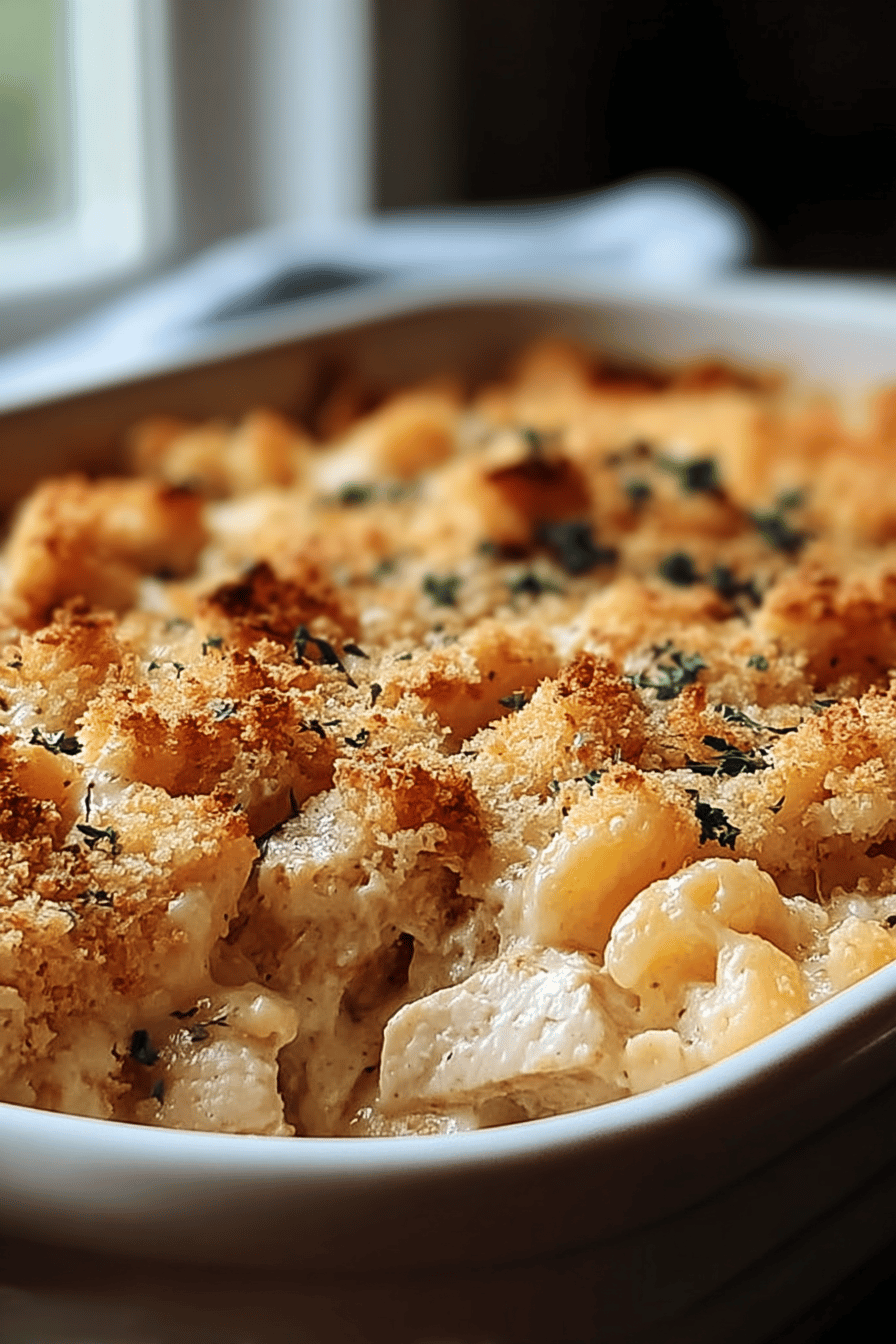 Ritz Cracker Chicken Bake