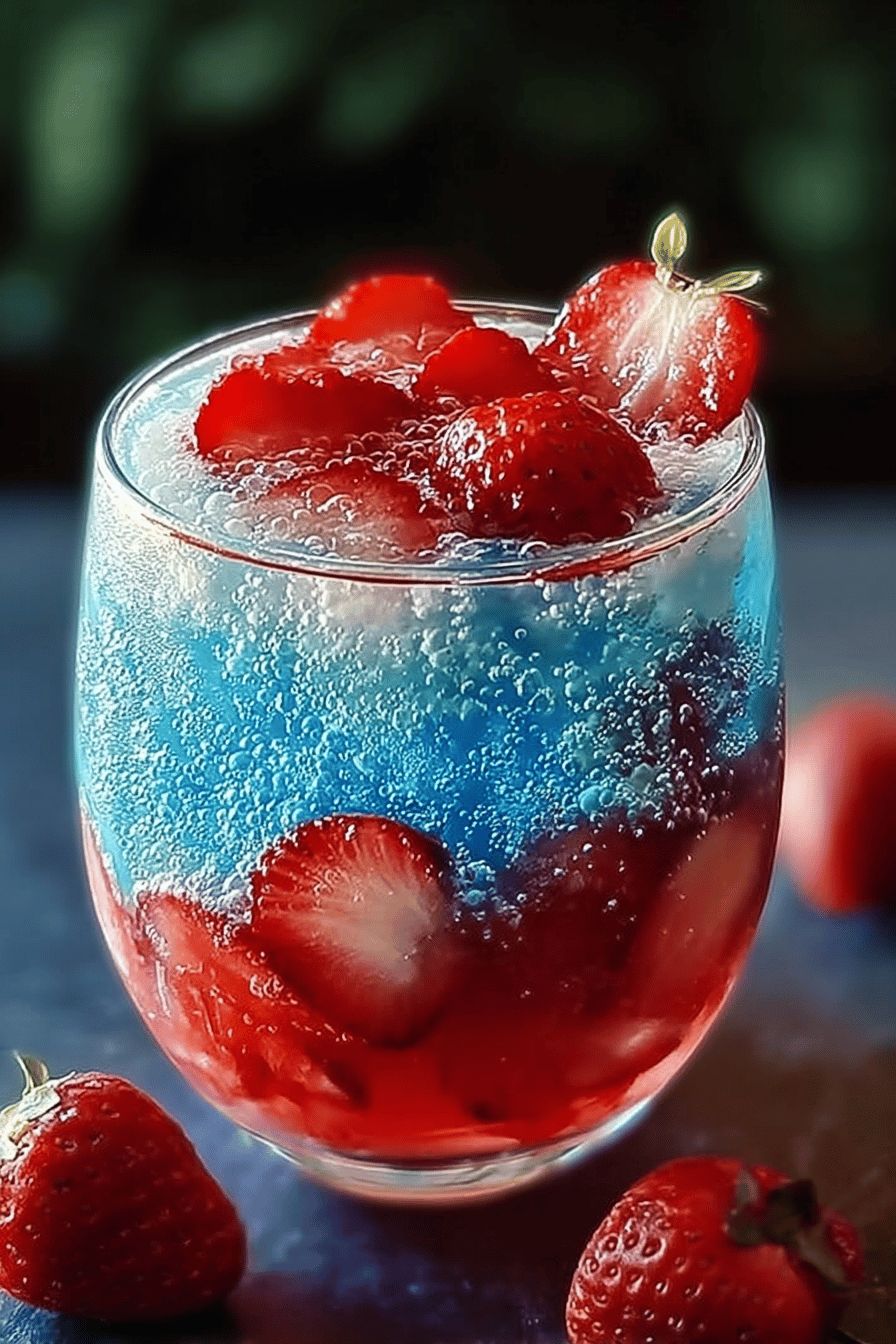 Strawberry Blue Hawaiian Cocktail