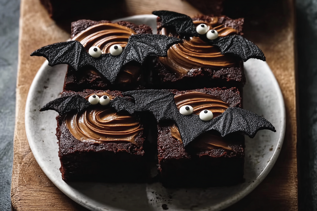 Black Cat Brownies Recipe With Rich Chocolate And Moist Texture 6 Black Bat Brownies