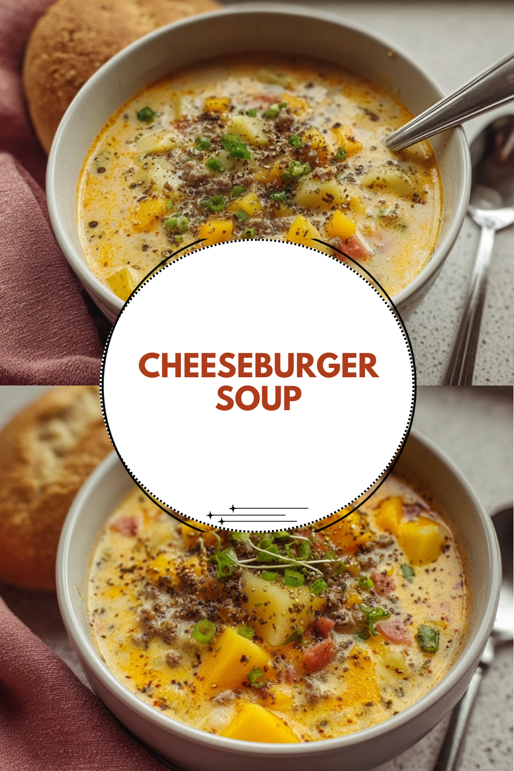 Cheeseburger Soup Recipe With Creamy Cheese And Ground Beef 7 Cheeseburger Soup