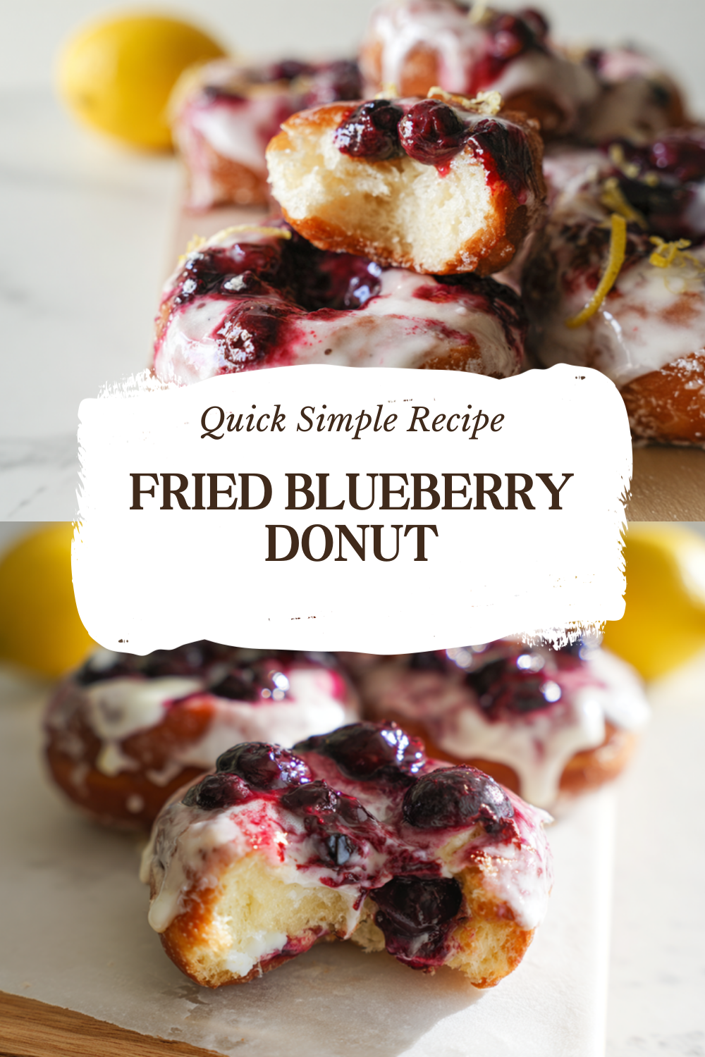 Glazed Homemade Blueberry Donut Fried Recipe 7 Fried Blueberry Donut