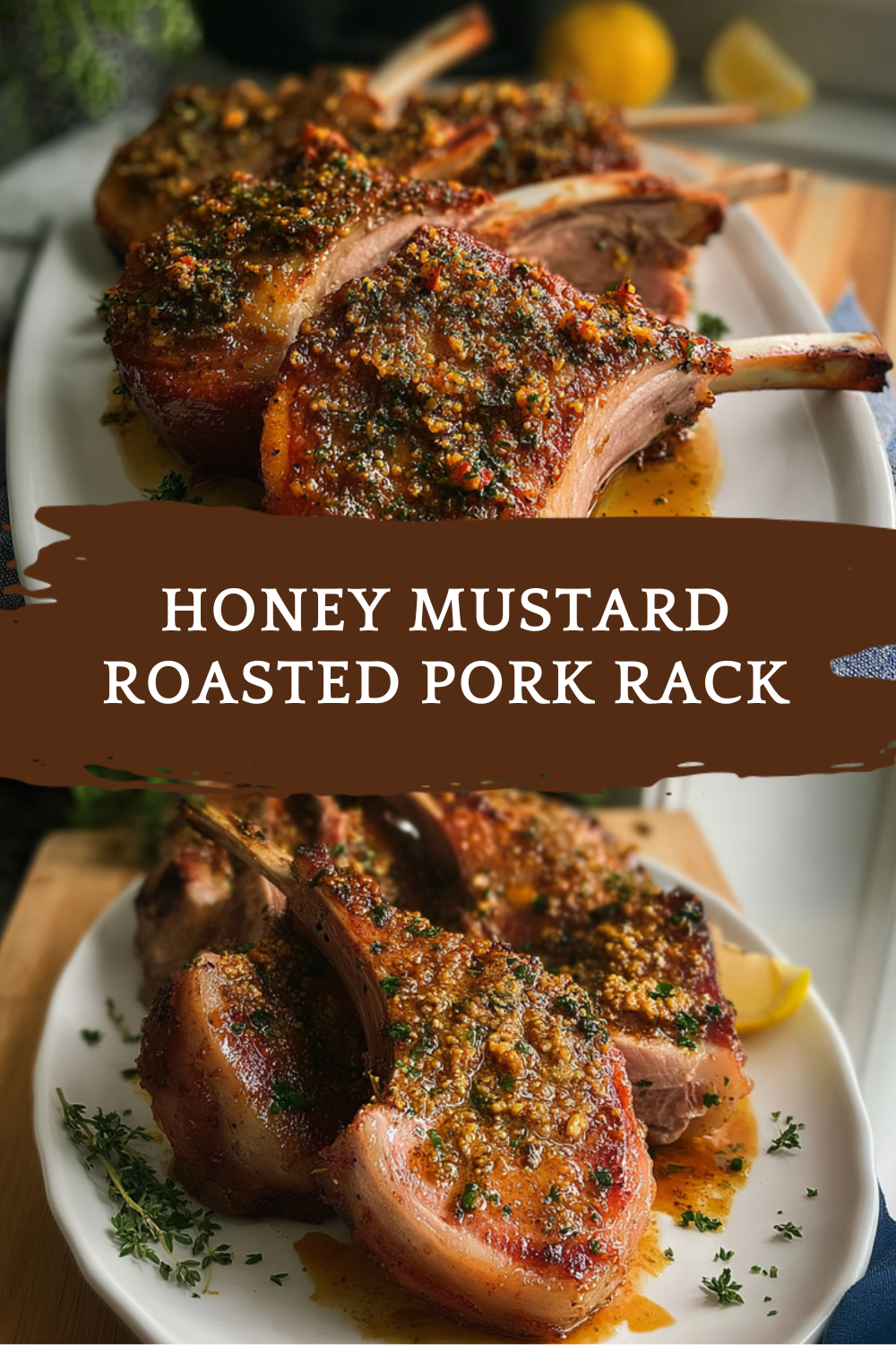 Honey Mustard Roasted Pork Rack Recipe With Sweet And Tangy Glaze 7 Honey Mustard Roasted Pork Rack
