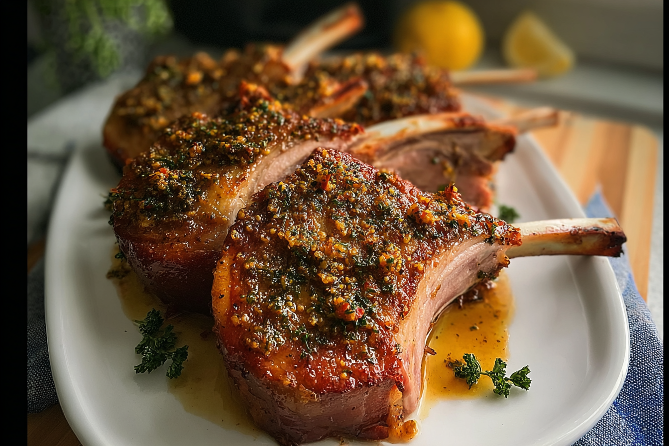 Honey Mustard Roasted Pork Rack Recipe With Sweet And Tangy Glaze 6 Honey Mustard Roasted Pork Rack