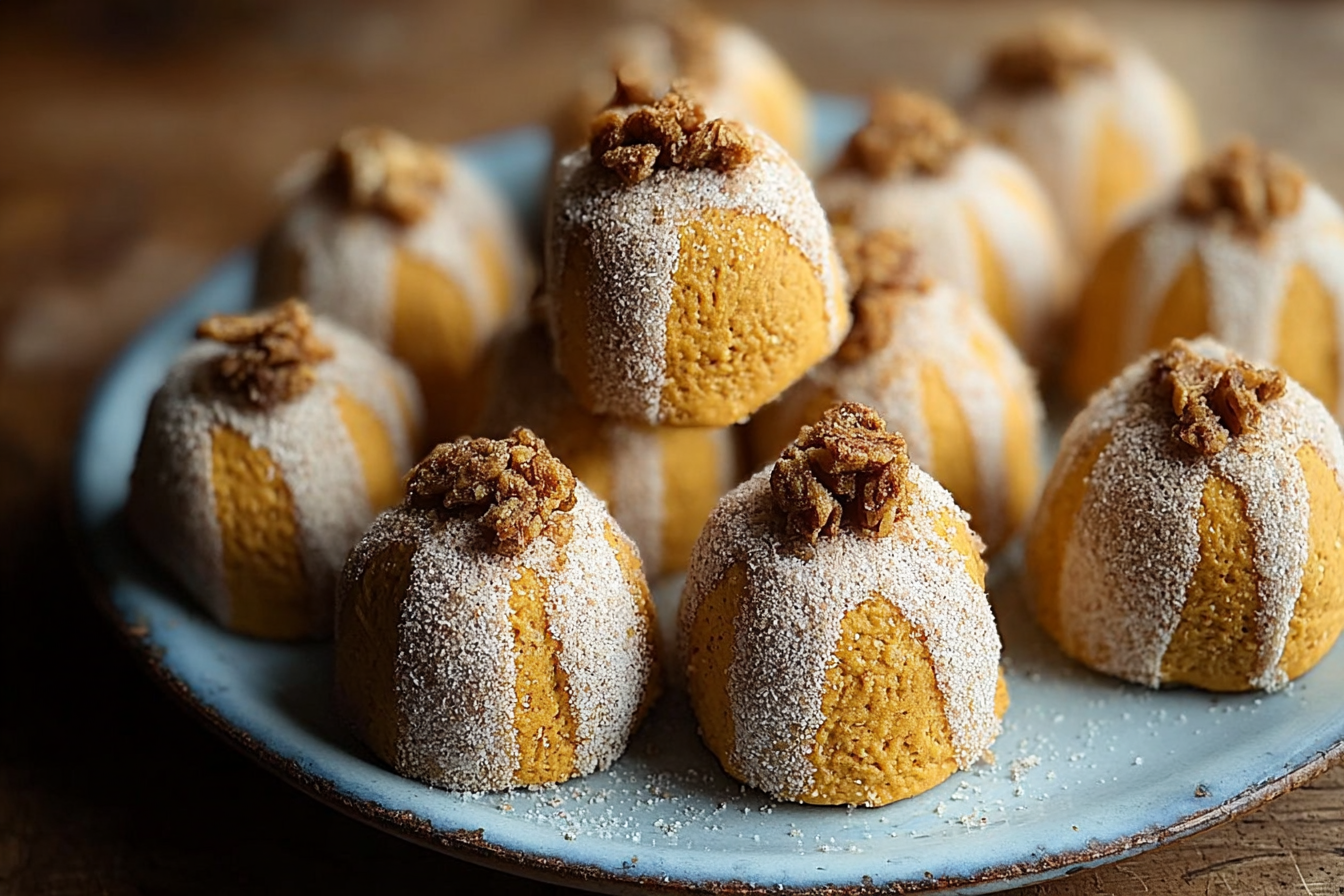 Pumpkin Cheesecake Truffles Recipe With Creamy Spiced Filling 6 Pumpkin Cheesecake Truffles