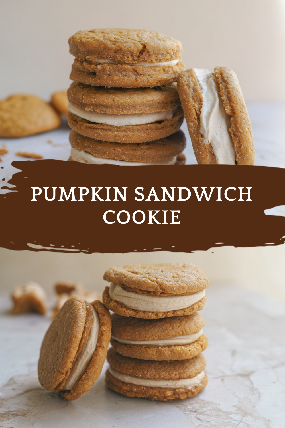 Pumpkin Sandwich Cookies With Luscious Brown Buttercream 7 Pumpkin Sandwich Cookie