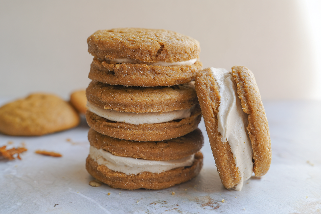 Pumpkin Sandwich Cookies With Luscious Brown Buttercream 6 Pumpkin Sandwich Cookie