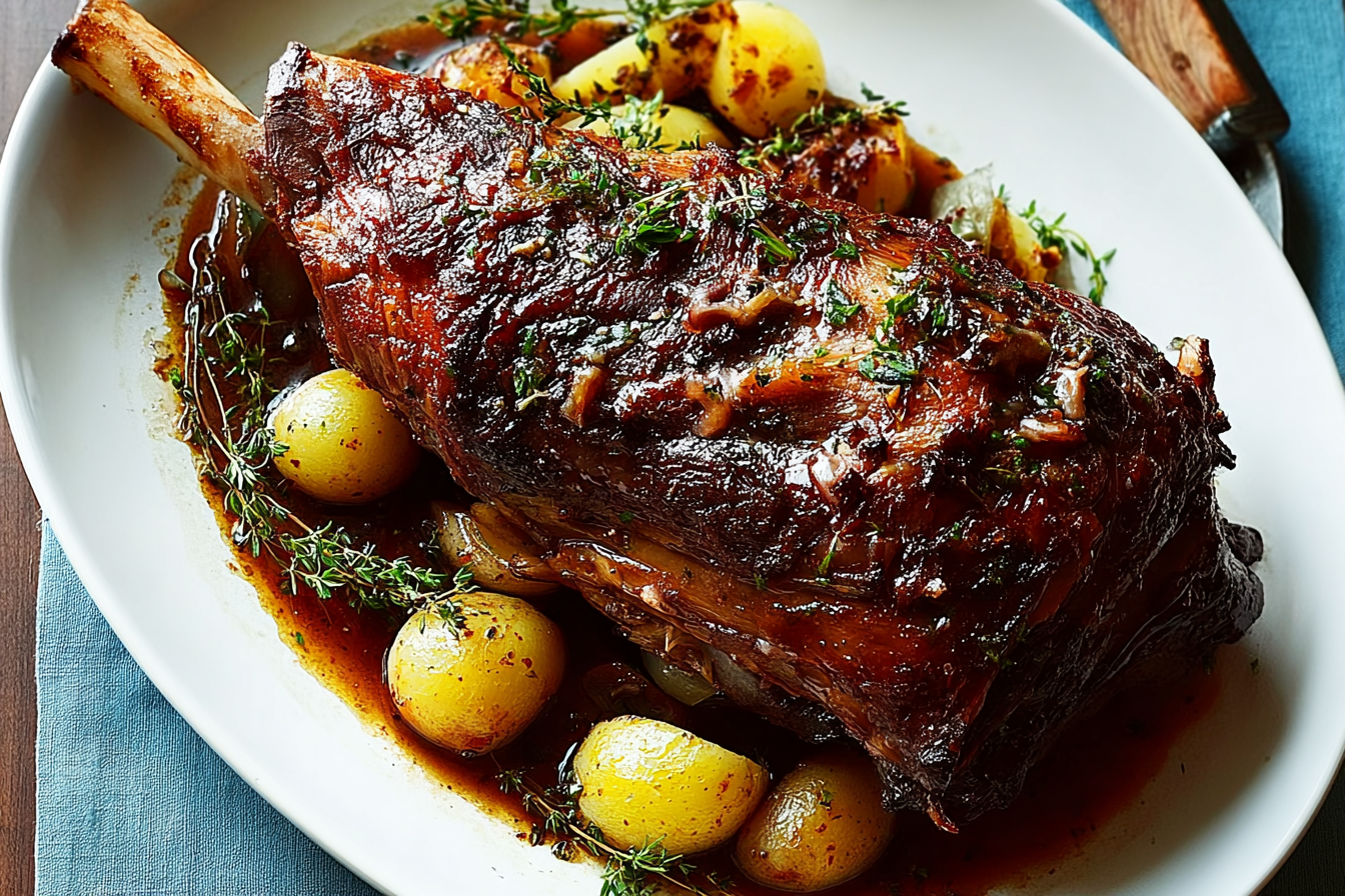 Slow Roasted Lamb Shoulder With Garlic And Rosemary Recipe 6 Slow Roasted Lamb Shoulder