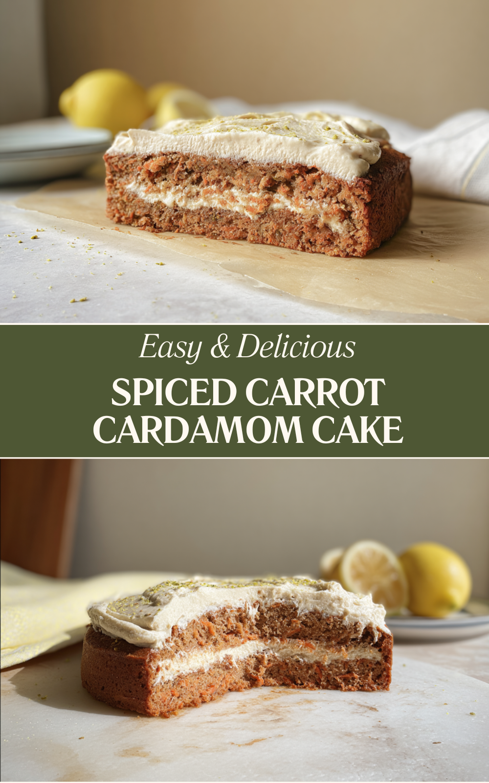 Cardamom Carrot Cake With Ginger Frosting And Caramel Topping 7 Spiced Carrot Cardamom Cake