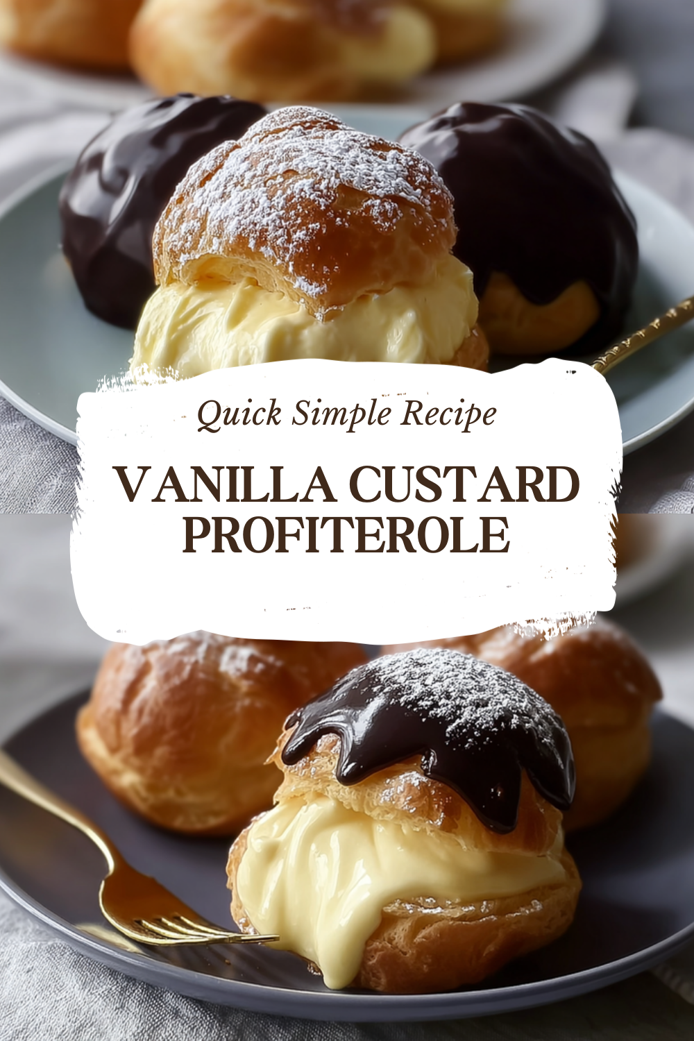 Profiteroles With Creamy Custard Filling And Rich Chocolate Sauce 7 Vanilla Custard Profiterole