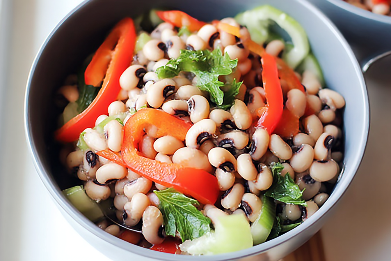 Black Eyed Pea Salad Recipe With Fresh Veggies And Tangy Dressing 6 Black Eyed Pea Salad