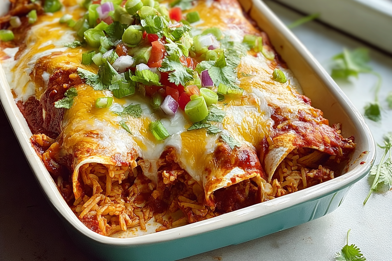 Chicken And Rice Enchiladas