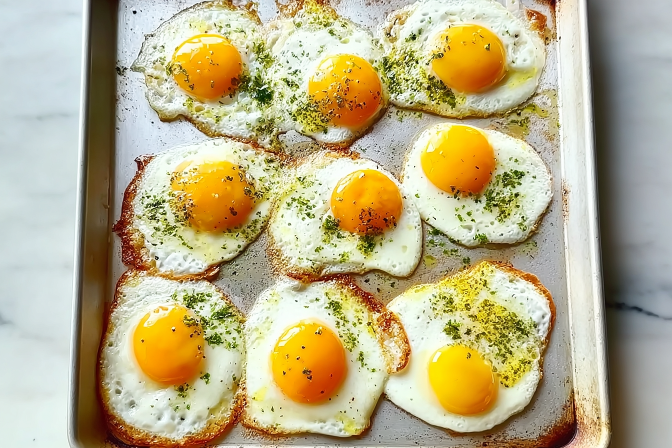 Sheet Pan Eggs Made Easy With Simple Ingredients And Quick Cooking 6 Sheet Pan Fried Eggs