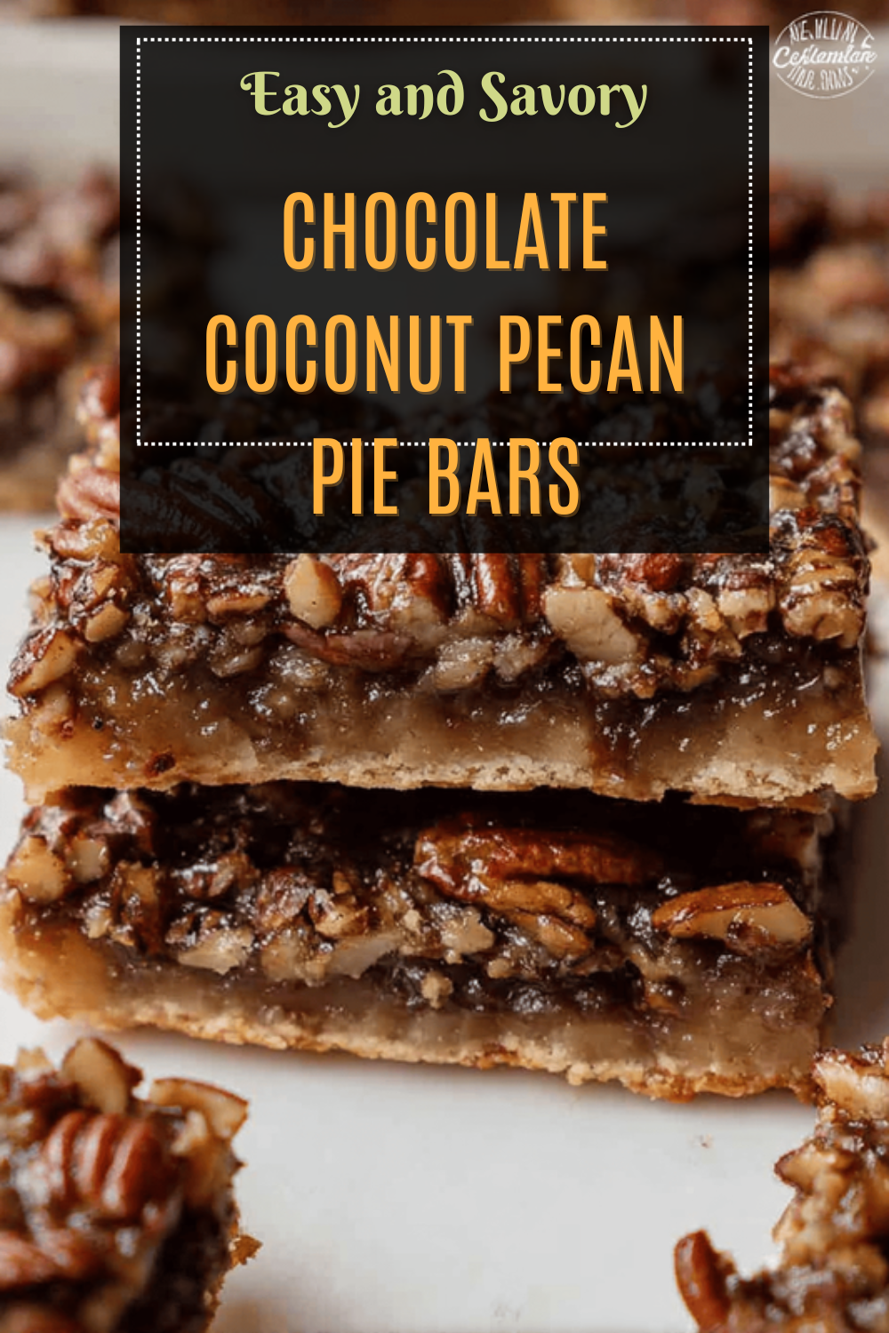 Chocolate Coconut Pecan Pie Bars