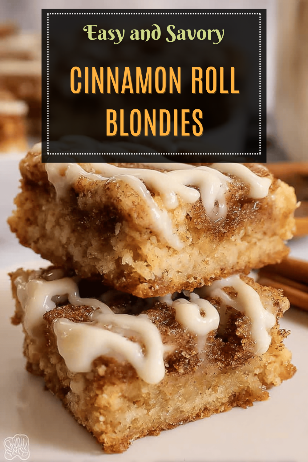 Cinnamon Roll Blondies