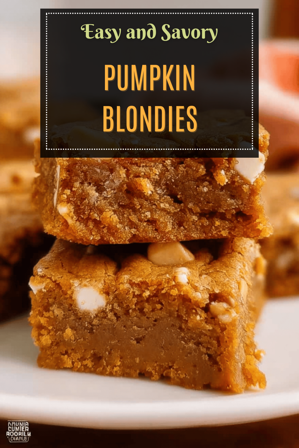 Pumpkin Blondies