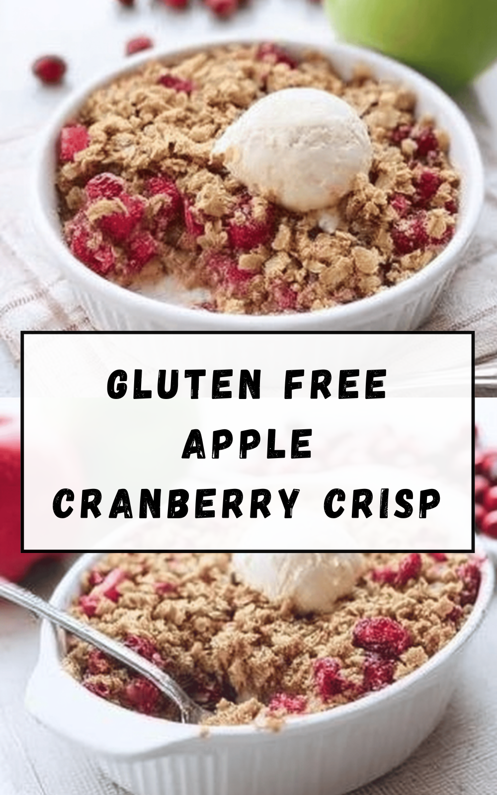 Gluten Free Apple Cranberry Crisp