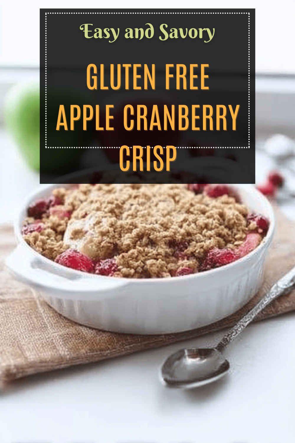 Gluten Free Apple Cranberry Crisp