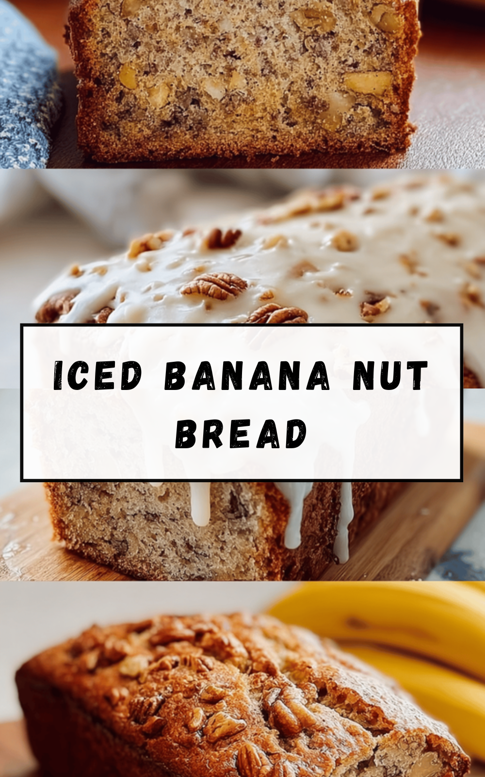 Iced Banana Nut Bread