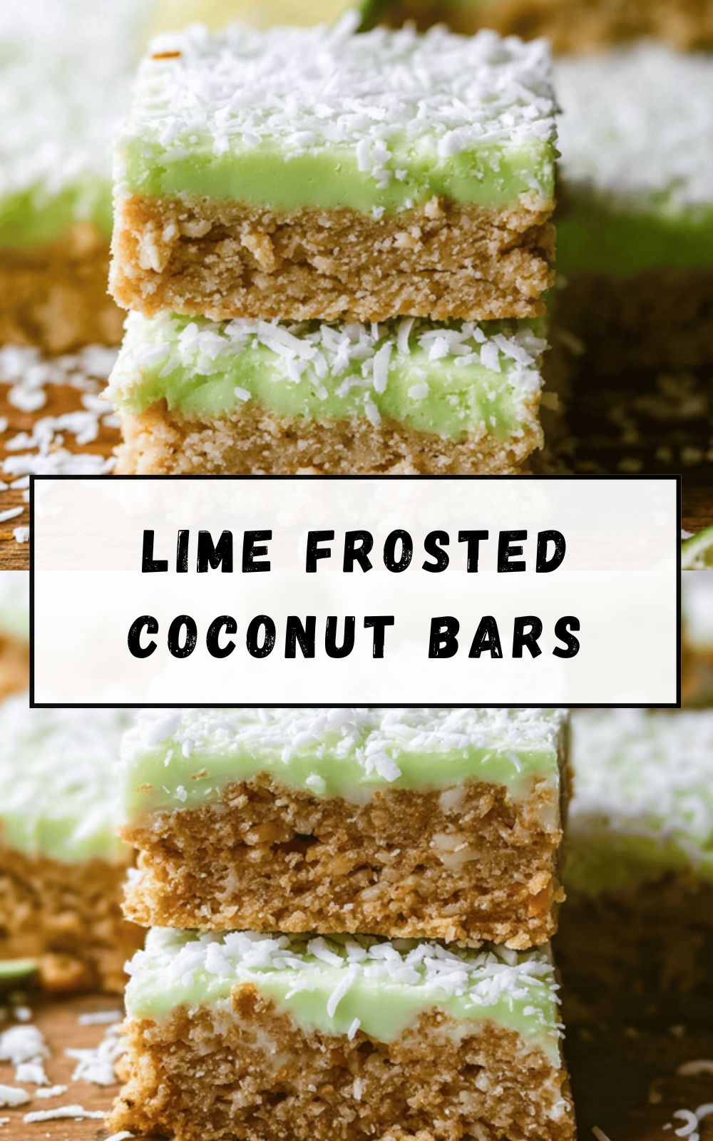 Lime Frosted Coconut Bars
