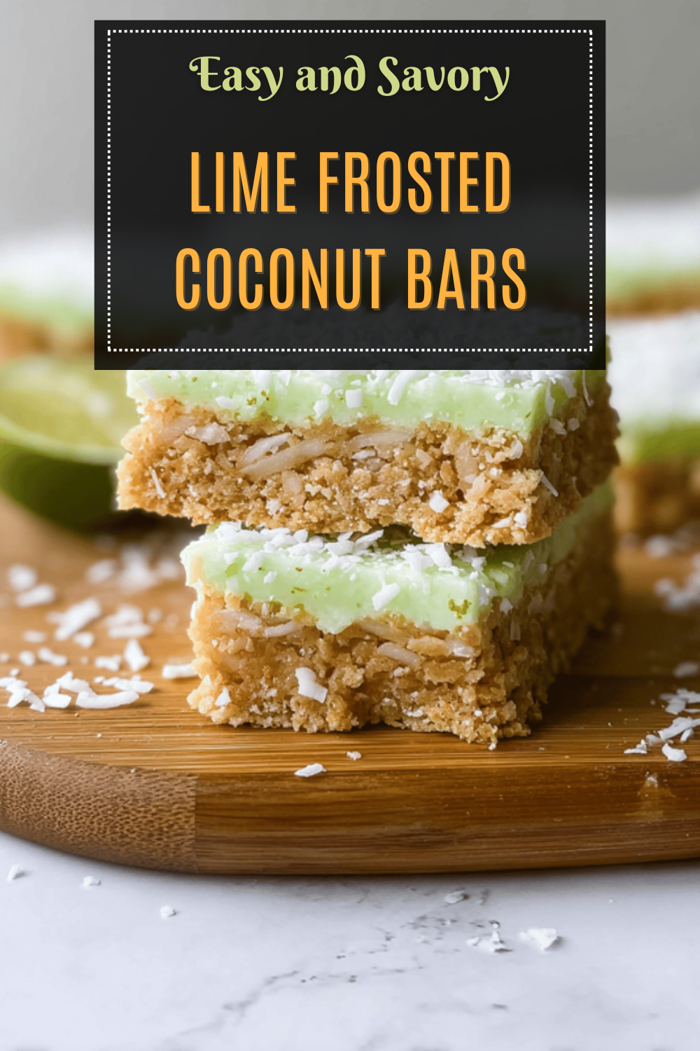 Lime Frosted Coconut Bars