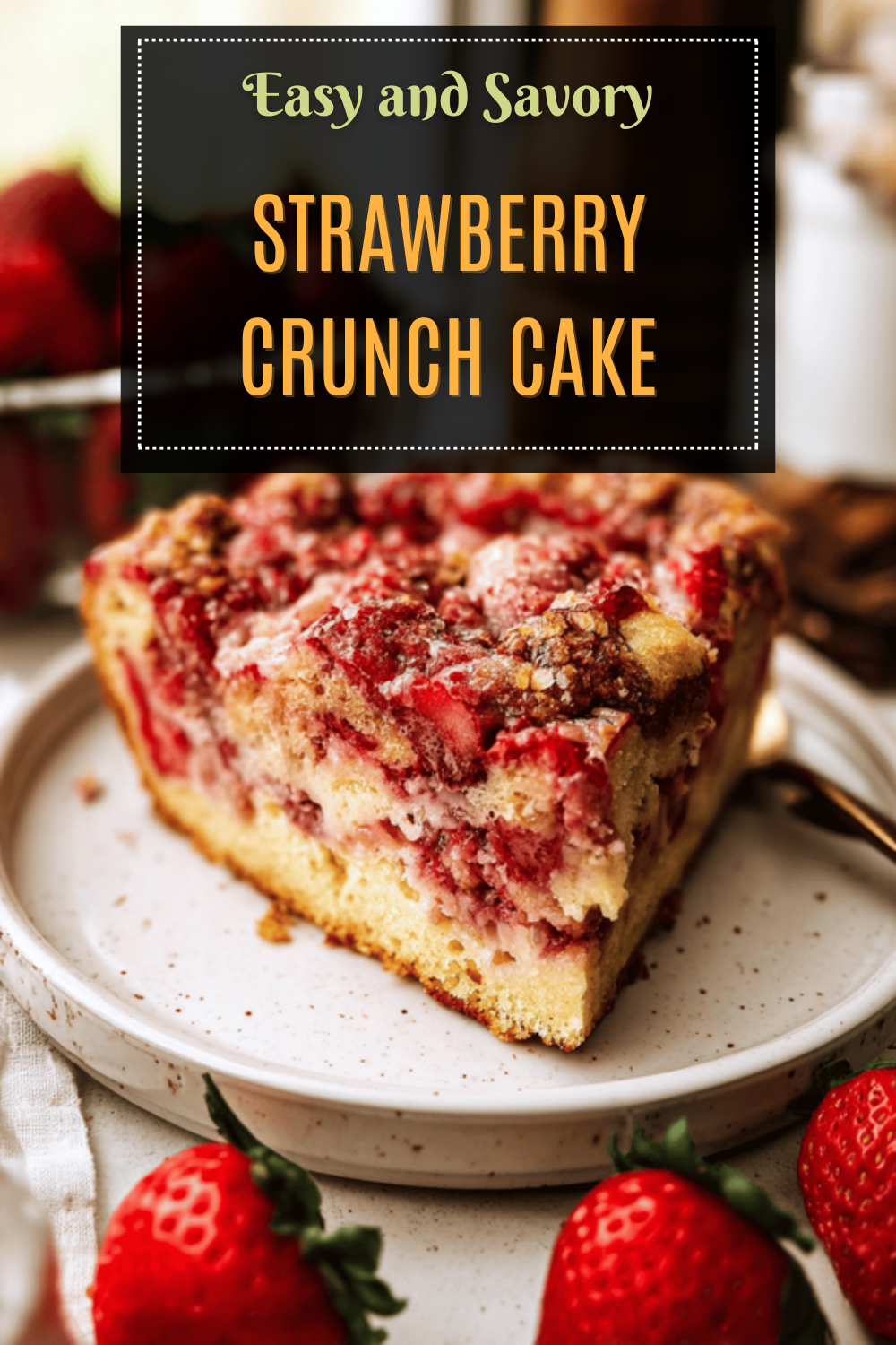 Strawberry Crunch Cake