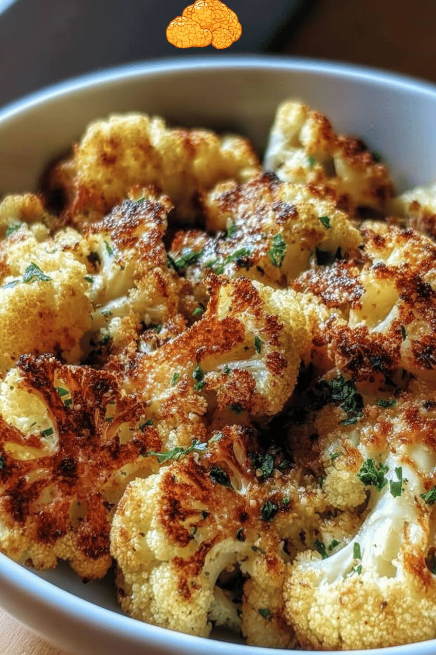 Crispy Garlic Parmesan Roasted Cauliflower Recipe For Flavor