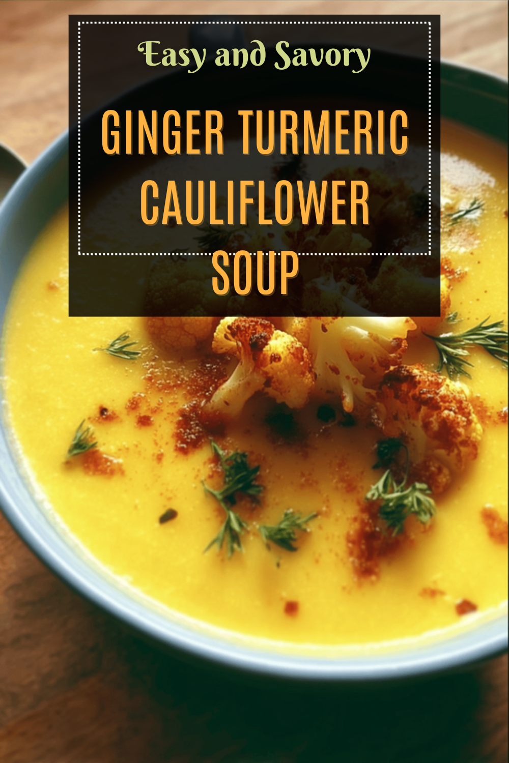 Ginger Turmeric Cauliflower Soup