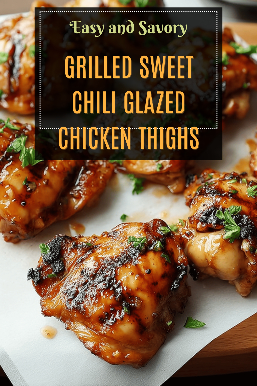 Grilled Sweet Chili Glazed Chicken Thighs