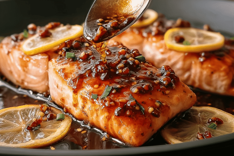 Honey Garlic Glazed Salmon 94.Png
