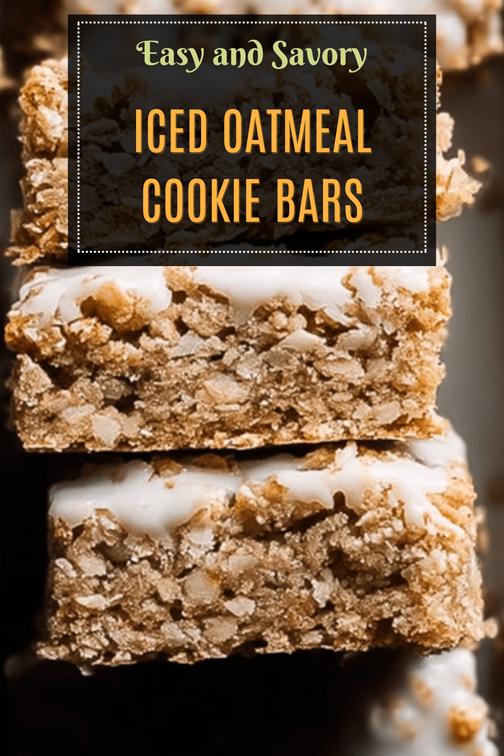 Iced Oatmeal Cookie Bars