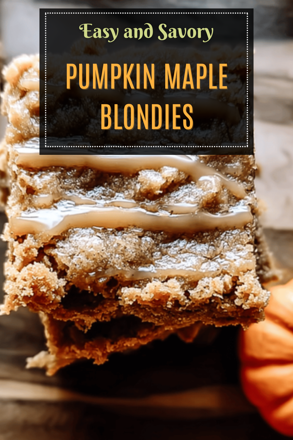 Pumpkin Maple Blondies