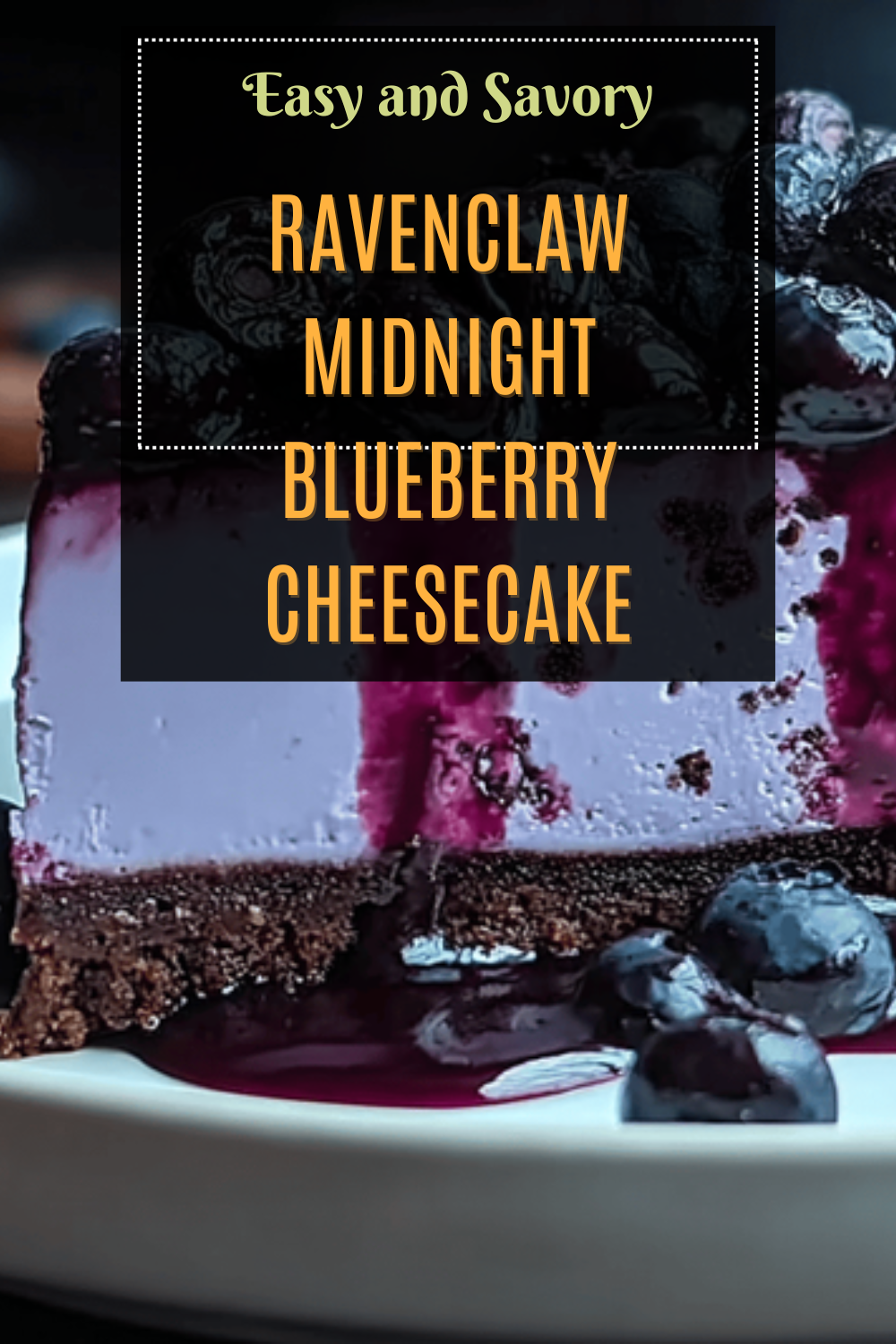 Ravenclaw Midnight Blueberry Cheesecake