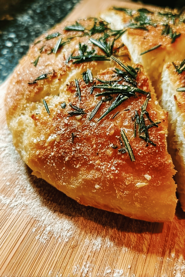 Rustic No Knead Rosemary Garlic Bread 42.Png